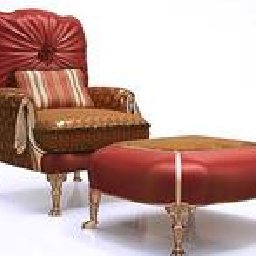 Classic Armchair with Ottoman 60% OFF