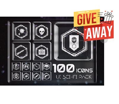 100 UI Sci-Fi Icons Giveaway