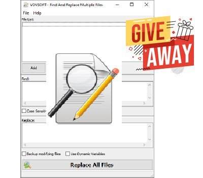 Vovsoft Find And Replace Multiple Files Giveaway Free Download